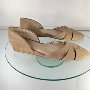 BC Born in California D'orsay Flat Shoes Faux Suede Leather Tan